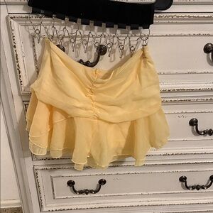 Yellow Women's Ruffled Skort